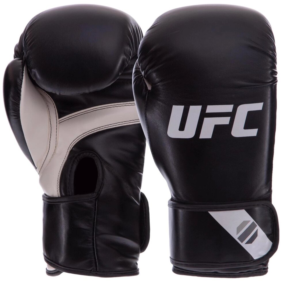 Рукавички боксерські UFC Fitness PRO UHK-75027 12 унцій чорний від компанії Спортивний інтернет - магазин "One Sport" - фото 1