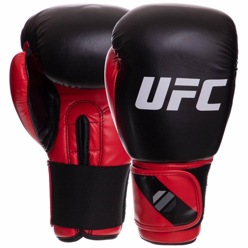 Рукавички боксерські UFC PRO Compact UHK-69998 S-M червоний-чорний від компанії Спортивний інтернет - магазин "One Sport" - фото 1