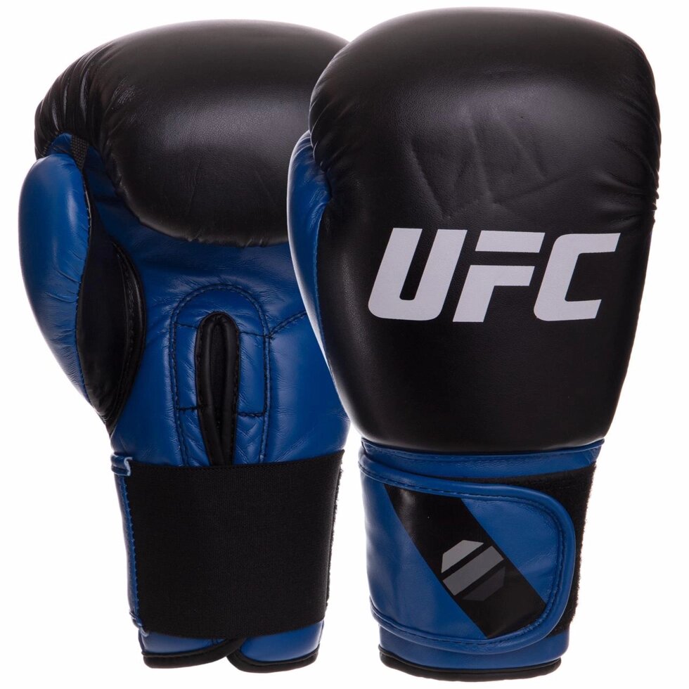 Рукавички боксерські UFC PRO Compact UHK-75001 S-M синій-чорний від компанії Спортивний інтернет - магазин "One Sport" - фото 1