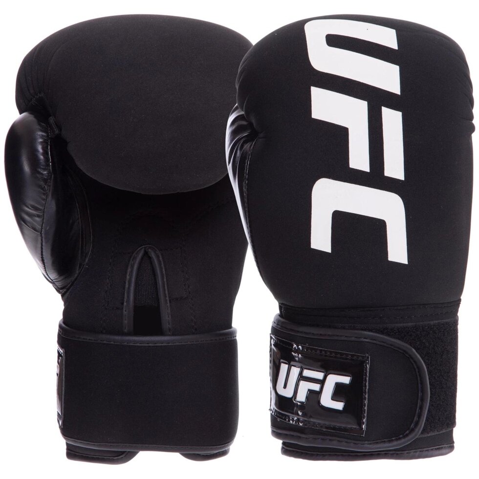 Рукавички боксерські UFC PRO Washable UHK-75008 L чорний від компанії Спортивний інтернет - магазин "One Sport" - фото 1