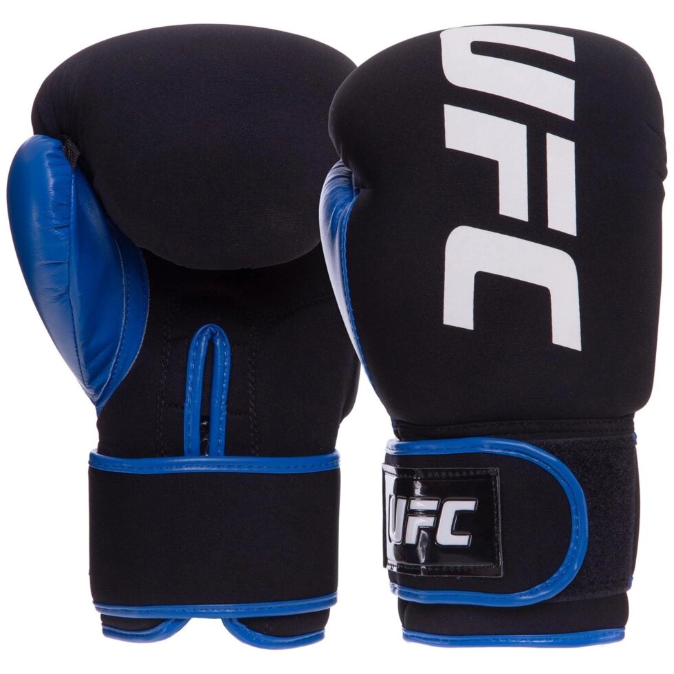 Рукавички боксерські UFC PRO Washable UHK-75015 S-M синій від компанії Спортивний інтернет - магазин "One Sport" - фото 1