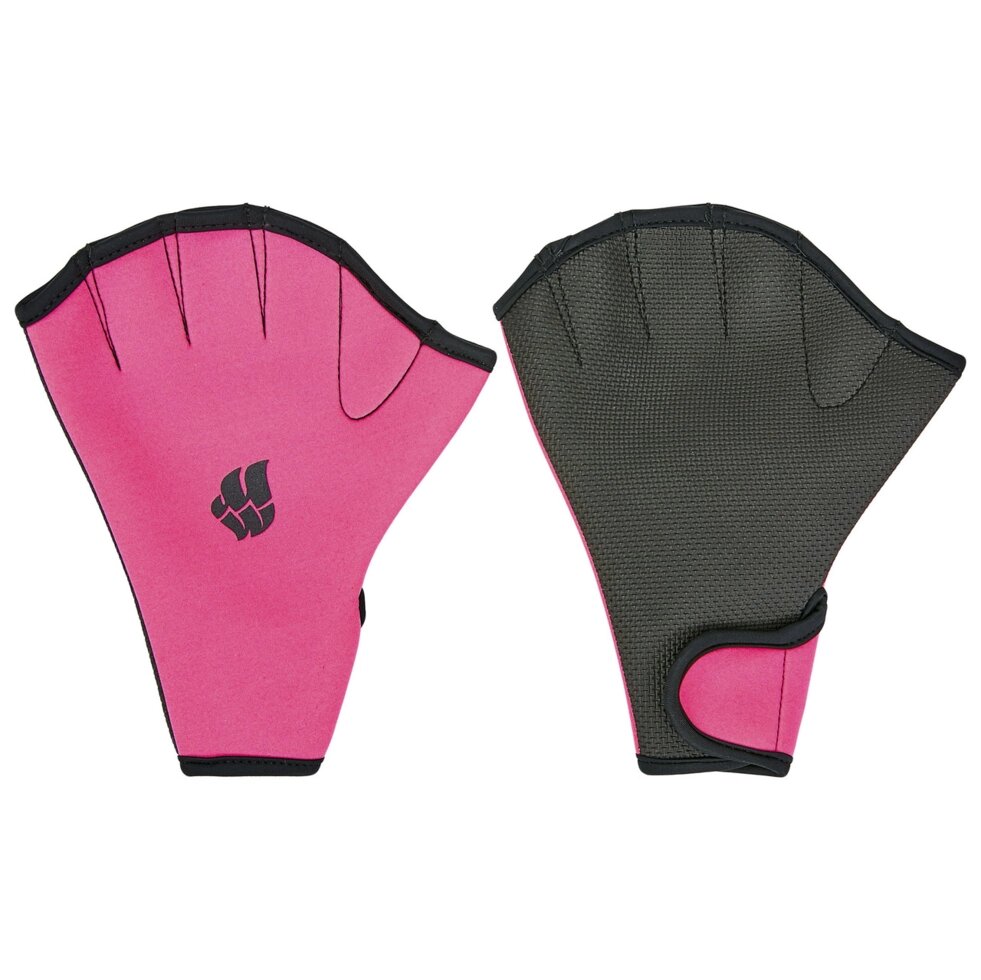 Рукавички для аквафітнесу MadWave M074603 S-L рожевий-чорний від компанії Спортивний інтернет - магазин "One Sport" - фото 1