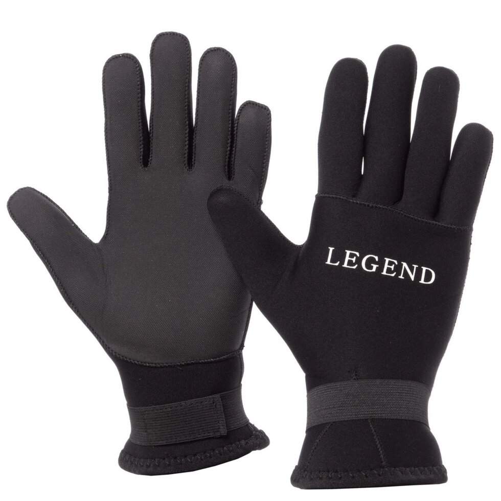 Рукавички для дайвінгу LEGEND PL-6110 M-XL чорний-сірий від компанії Спортивний інтернет - магазин "One Sport" - фото 1