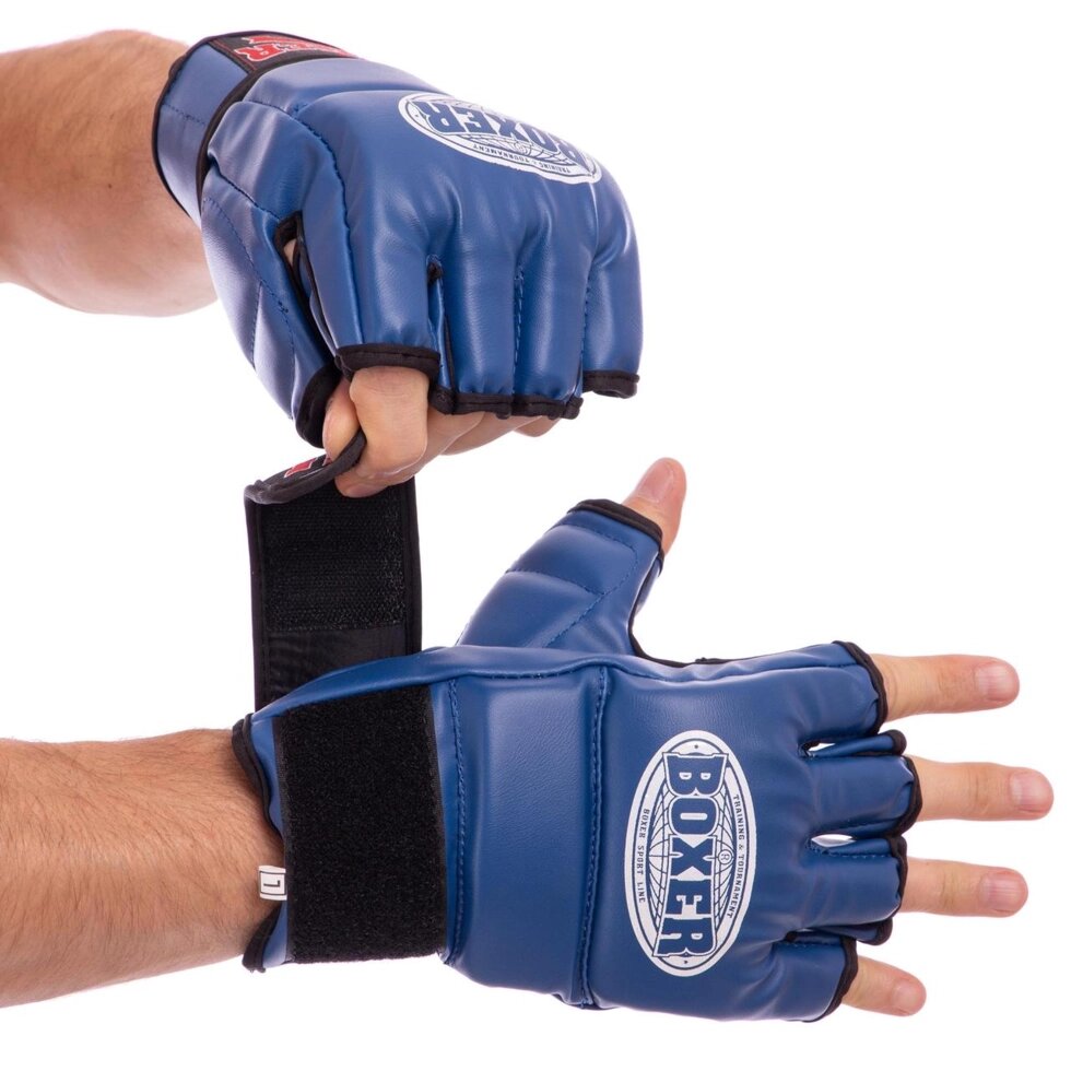 Рукавички для змішаних єдиноборств MMA кожвініл BOXER 5021 M-XL кольори в асортименті від компанії Спортивний інтернет - магазин "One Sport" - фото 1