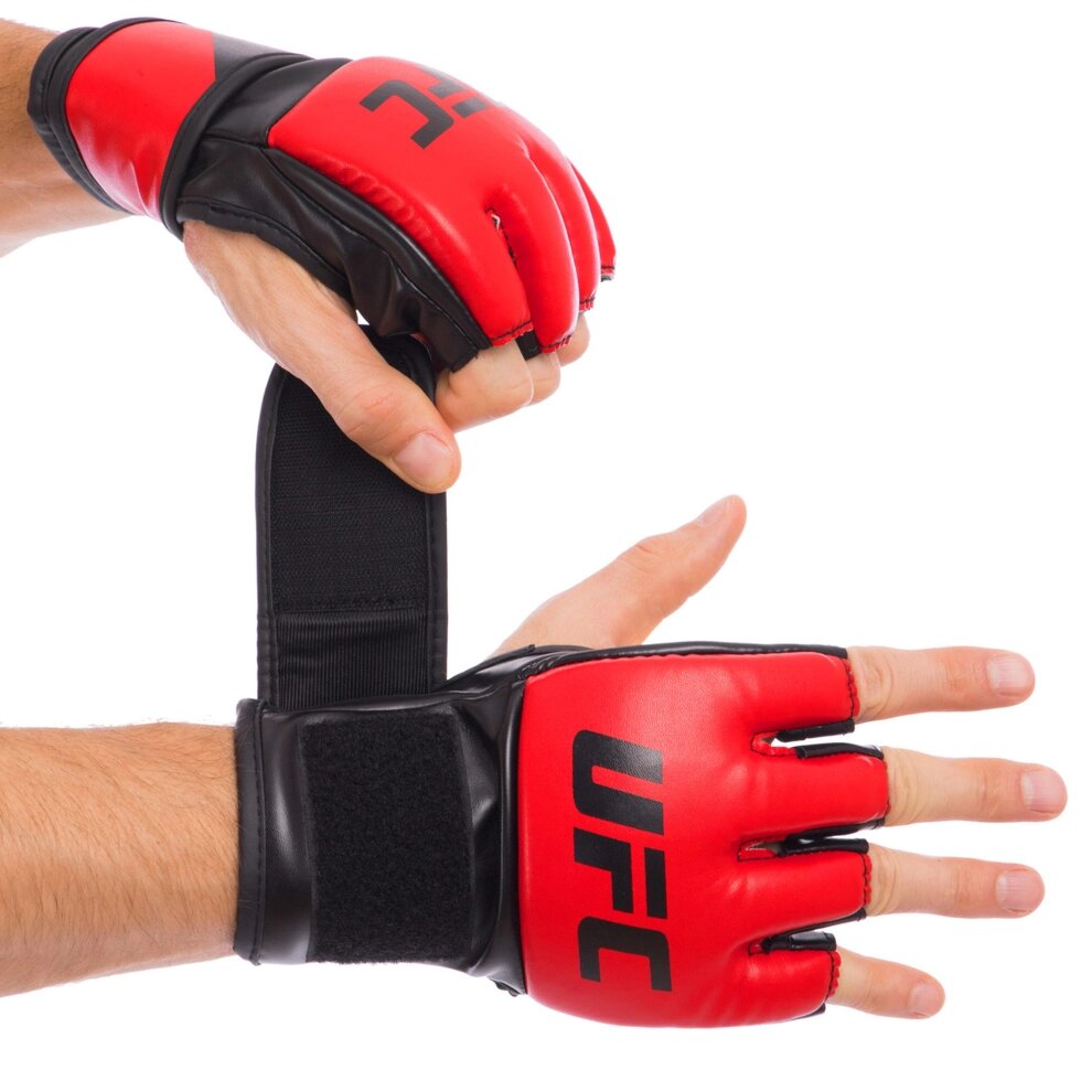 Рукавички для змішаних єдиноборств MMA UFC Contender UHK-69108 S-M червоний від компанії Спортивний інтернет - магазин "One Sport" - фото 1