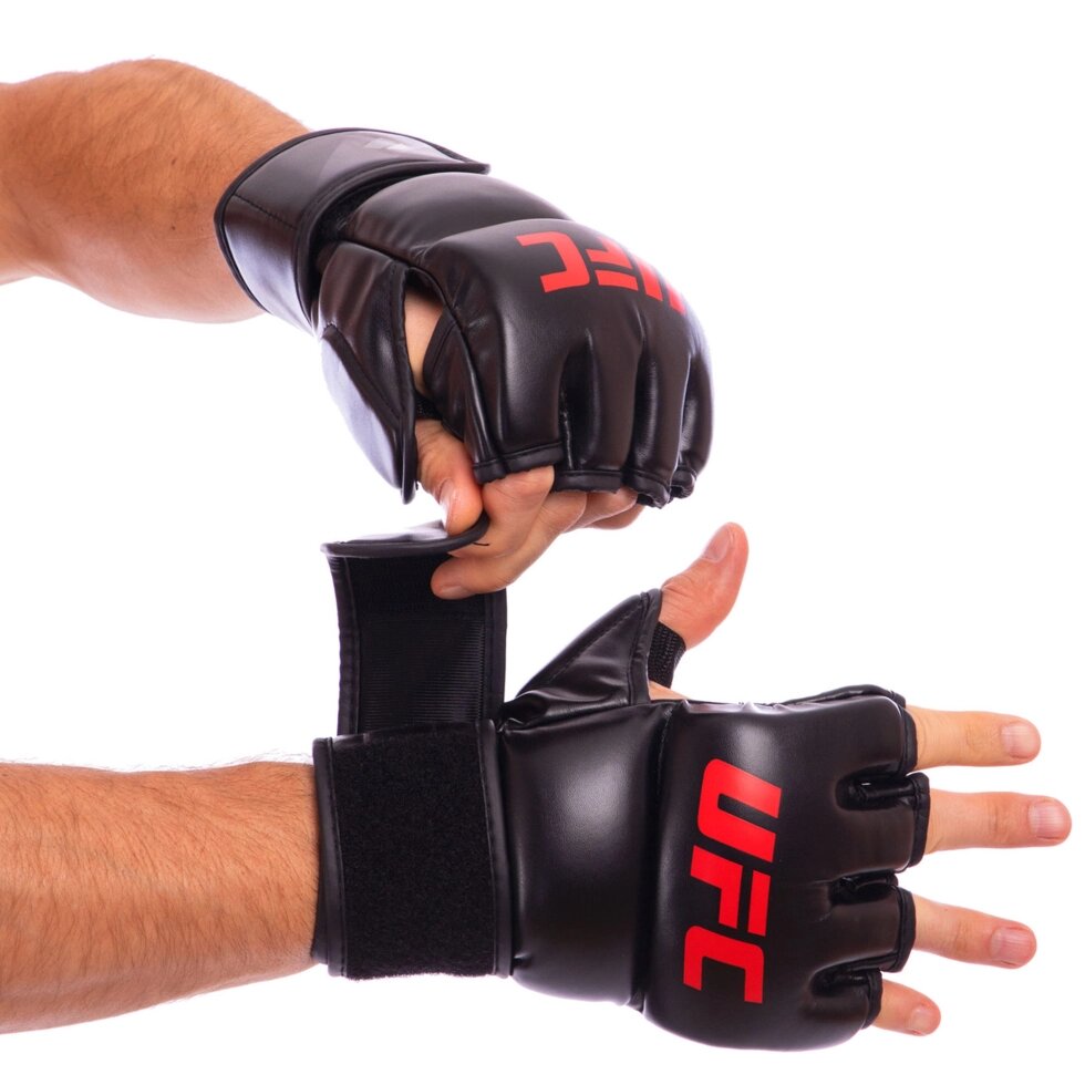 Рукавички для змішаних єдиноборств MMA UFC Contender UHK-69153 S-M чорний від компанії Спортивний інтернет - магазин "One Sport" - фото 1