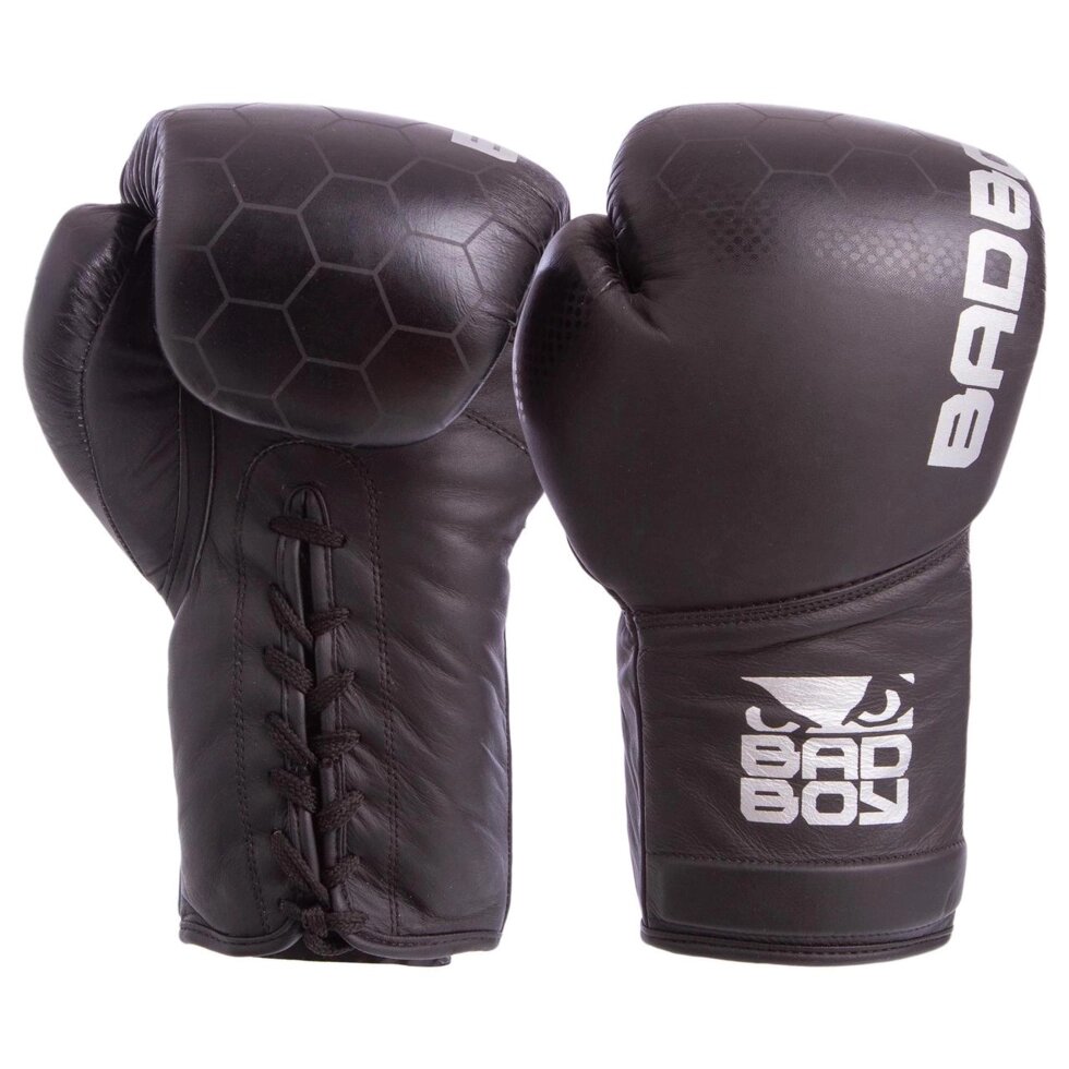 Рукавиці боксерські шкіряні професіональні на шнурівці BDB LEGACY 2.0 VL-6619 10-14 унцій кольору в від компанії Спортивний інтернет - магазин "One Sport" - фото 1
