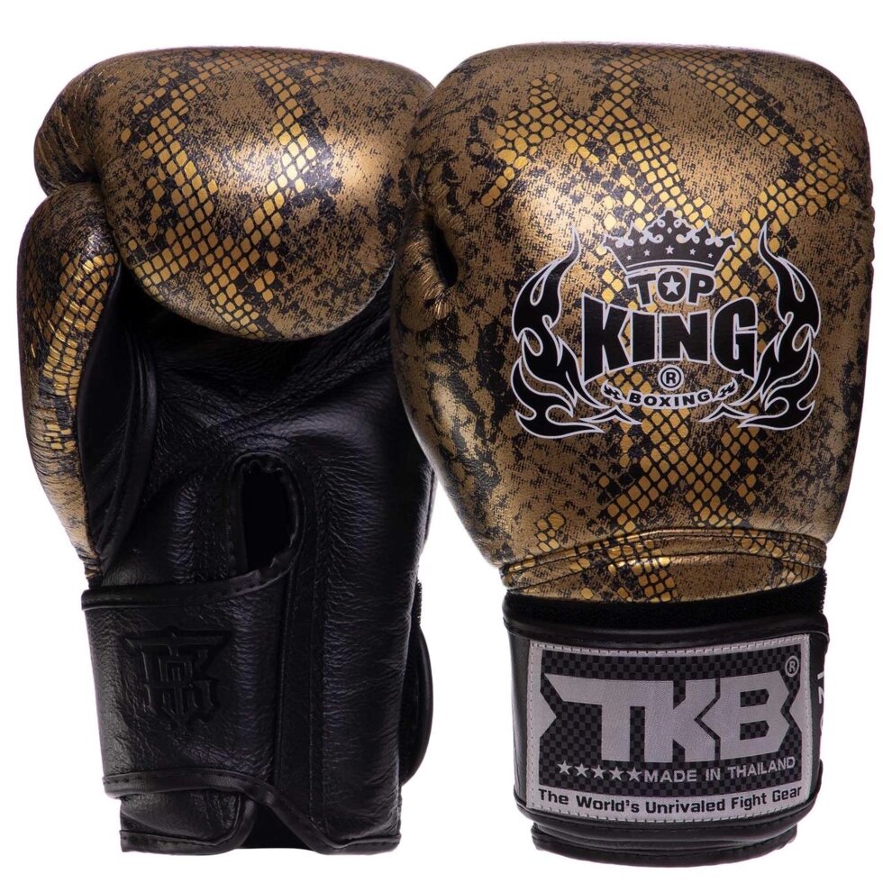Рукавиці боксерські шкіряні TOP KING Super Snake TKBGSS-02 8-18 унцій кольори в асортименті від компанії Спортивний інтернет - магазин "One Sport" - фото 1