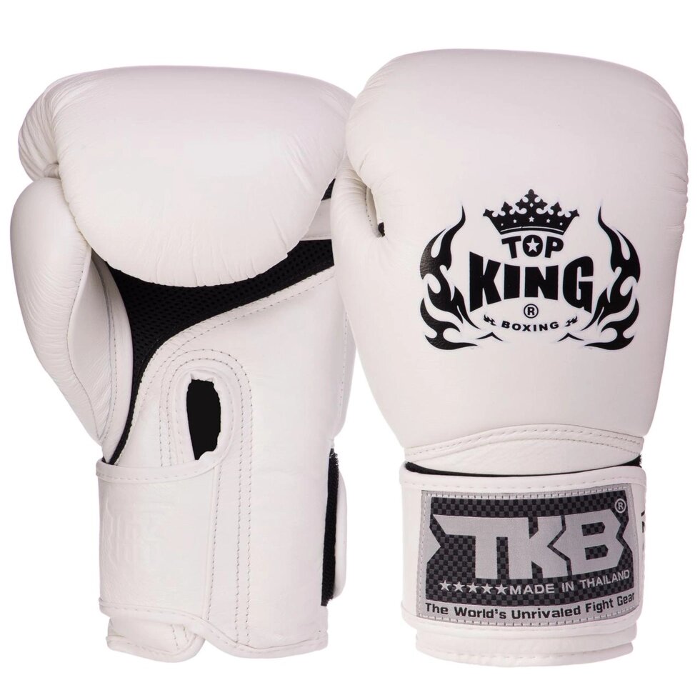 Рукавиці боксерські шкіряні TOP Super KING AIR TKBGSA 8-18 унцій кольори в асортименті від компанії Спортивний інтернет - магазин "One Sport" - фото 1