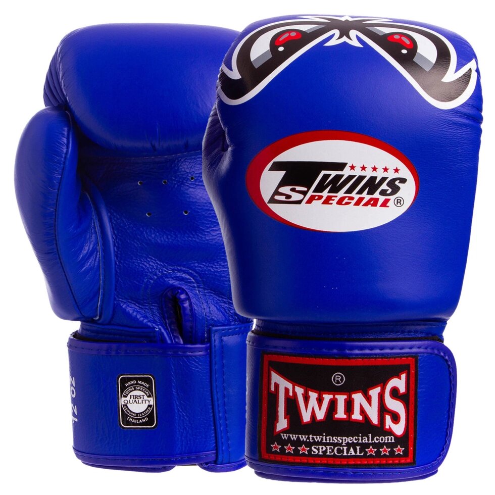 Рукавиці боксерські шкіряні TWINS FBGV-25 10-18 унцій кольори в асортименті від компанії Спортивний інтернет - магазин "One Sport" - фото 1