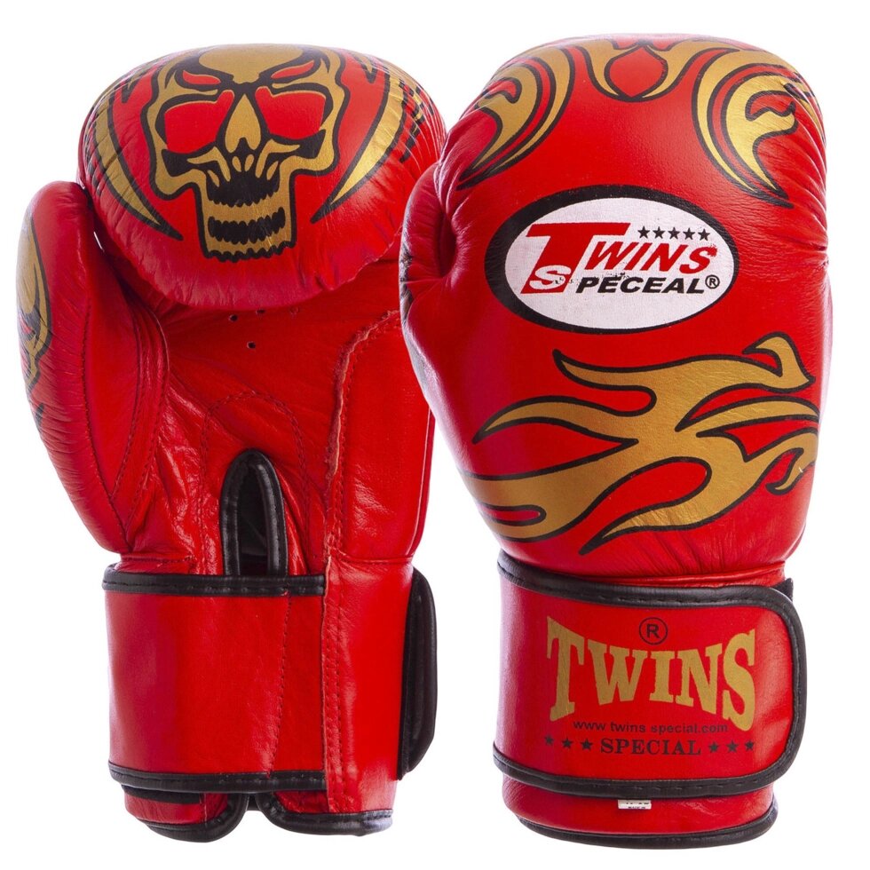 Рукавиці боксерські шкіряні TWN MA-5436 8-12 унцій кольори в асортименті від компанії Спортивний інтернет - магазин "One Sport" - фото 1