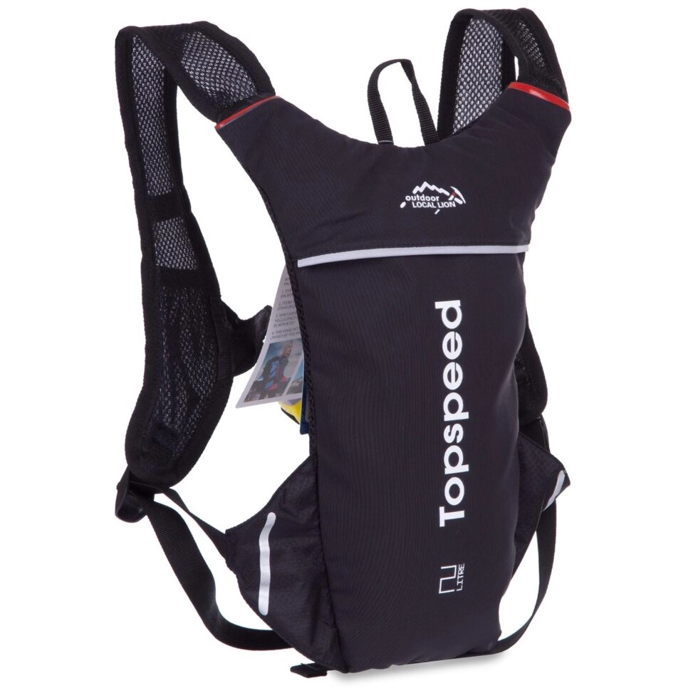 Рюкзак спортивний INOXTO LK370 (нейлон, р-р см, чорний) від компанії Спортивний інтернет - магазин "One Sport" - фото 1
