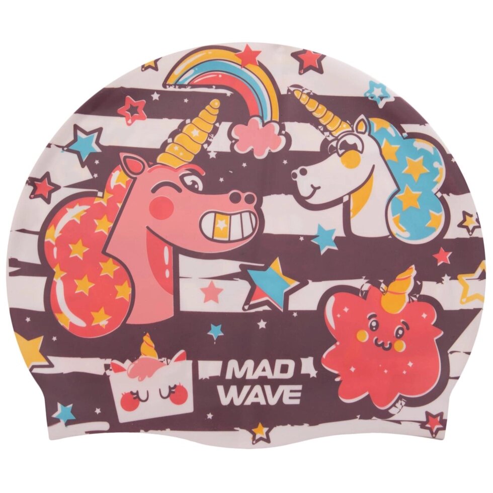 Шапочка для плавания детская MadWave UNICORN M057914 цвета в ассортименте ##от компании## Спортивный интернет - магазин "One Sport" - ##фото## 1