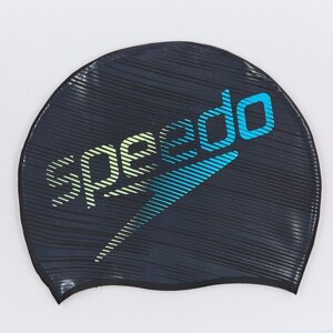 Шапочка для плавання SPEEDO SLOGAN PRINT 808385C718 (силікон, чорний-жовтий-синій)