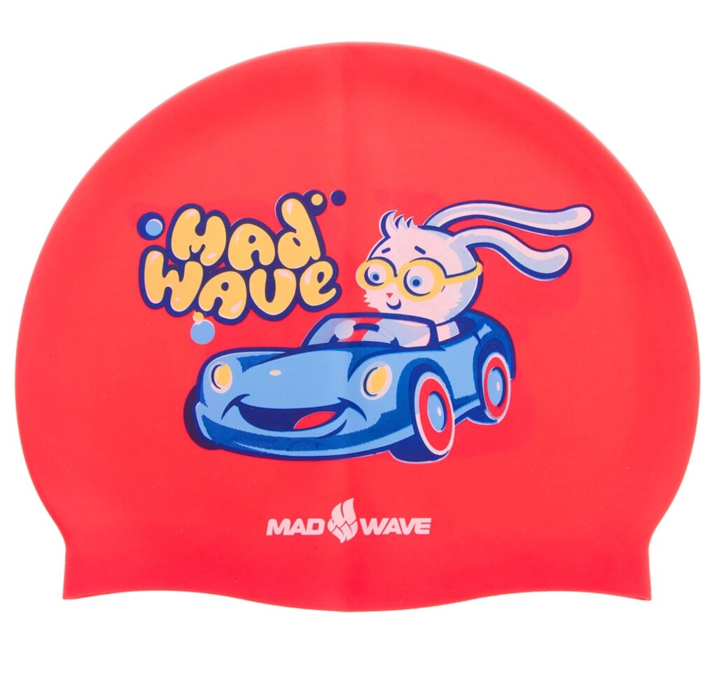 Шапочка для плавання дитяча BUNNY M057812000W (силікон, червоний) від компанії Спортивний інтернет - магазин "One Sport" - фото 1
