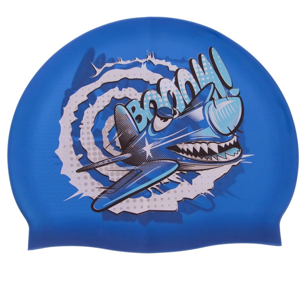 Шапочка для плавання дитяча MadWave CRAZY FLY M057807000W (силікон, блакитний) від компанії Спортивний інтернет - магазин "One Sport" - фото 1