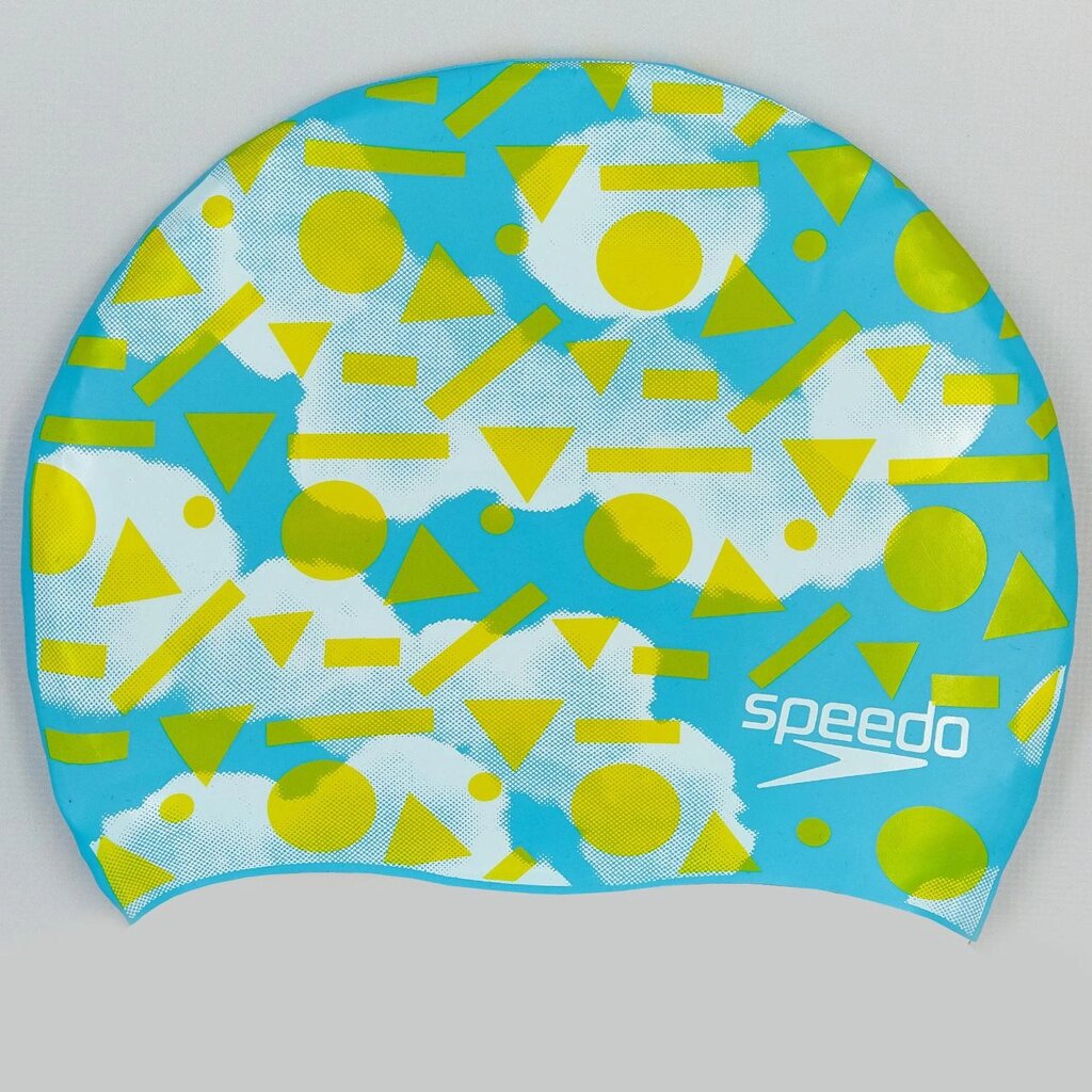 Шапочка для плавання дитяча SPEEDO JUNIOR SLOGAN PRINT 808386B955 (силікон, блакитний-жовтий) від компанії Спортивний інтернет - магазин "One Sport" - фото 1