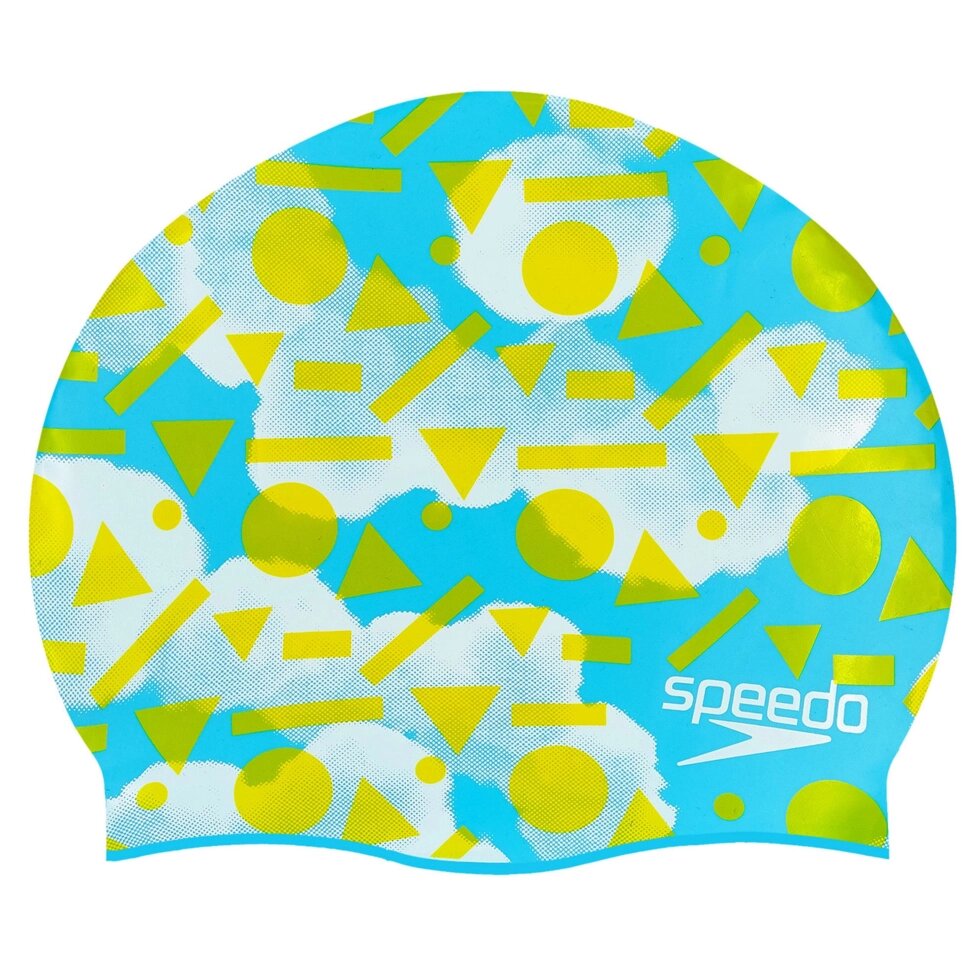 Шапочка для плавання дитяча SPEEDO JUNIOR SLOGAN PRINT 808386B955 (силікон, блакитний-жовтий) від компанії Спортивний інтернет - магазин "One Sport" - фото 1
