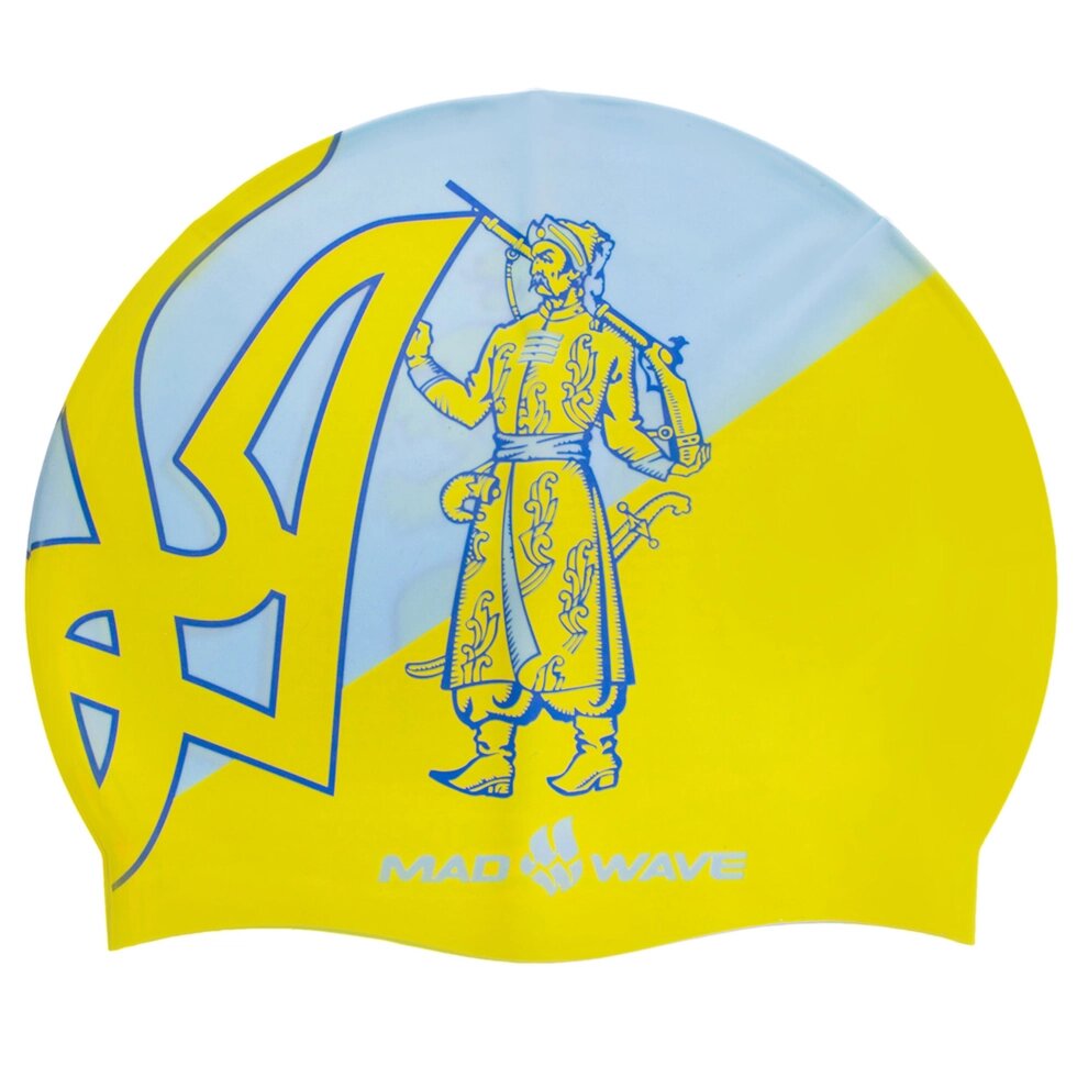 Шапочка для плавання MadWave UKRAINE M055304 (силікон, зелений) від компанії Спортивний інтернет - магазин "One Sport" - фото 1