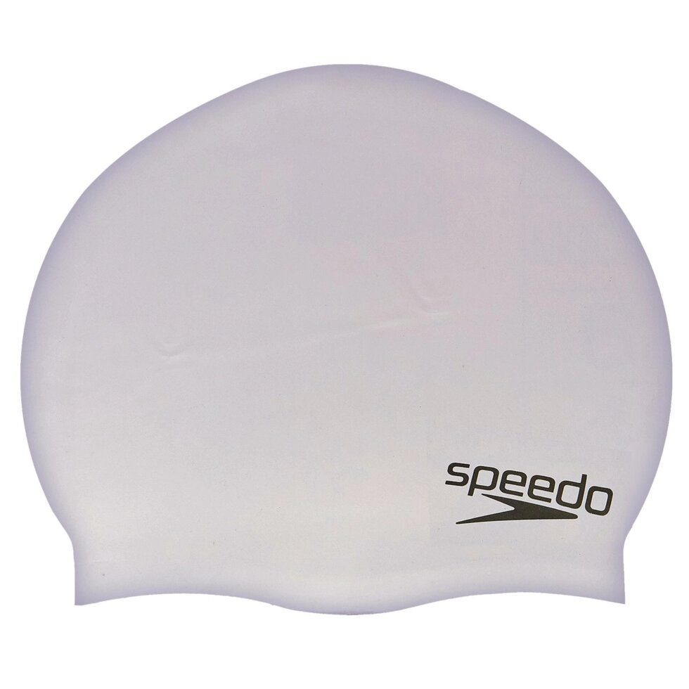 Шапочка для плавання SPEEDO PLAIN MOULDED 8709849086 (силікон, срібний) від компанії Спортивний інтернет - магазин "One Sport" - фото 1
