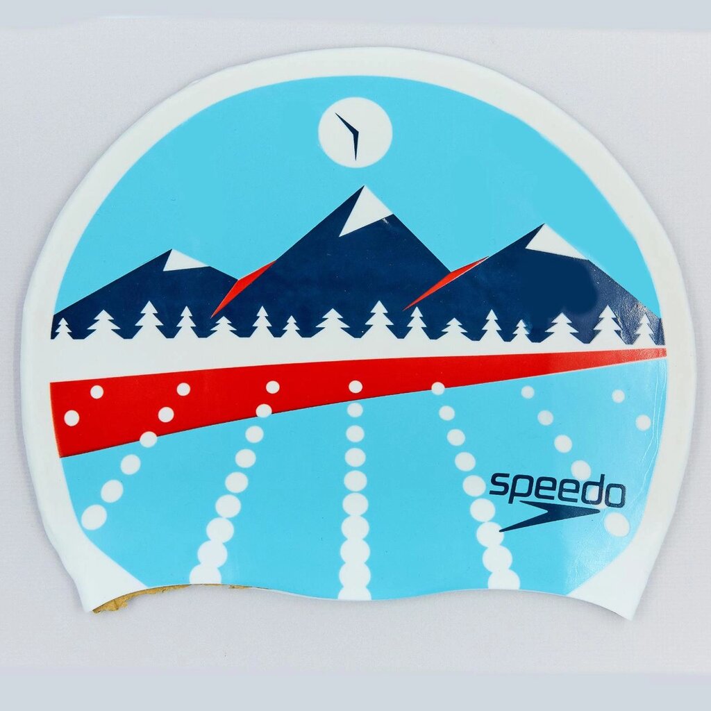 Шапочка для плавання SPEEDO SLOGAN PRINT 808385B956 LIGHT ADRIATIC (силікон, блакитний) від компанії Спортивний інтернет - магазин "One Sport" - фото 1