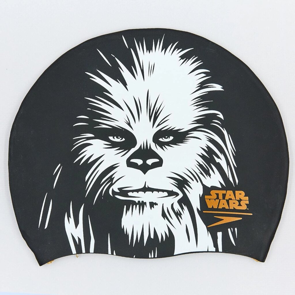 Шапочка для плавання SPEEDO SLOGAN PRINT 808385C743 Star Wars Chewbacca (силікон, чорний-білий) від компанії Спортивний інтернет - магазин "One Sport" - фото 1