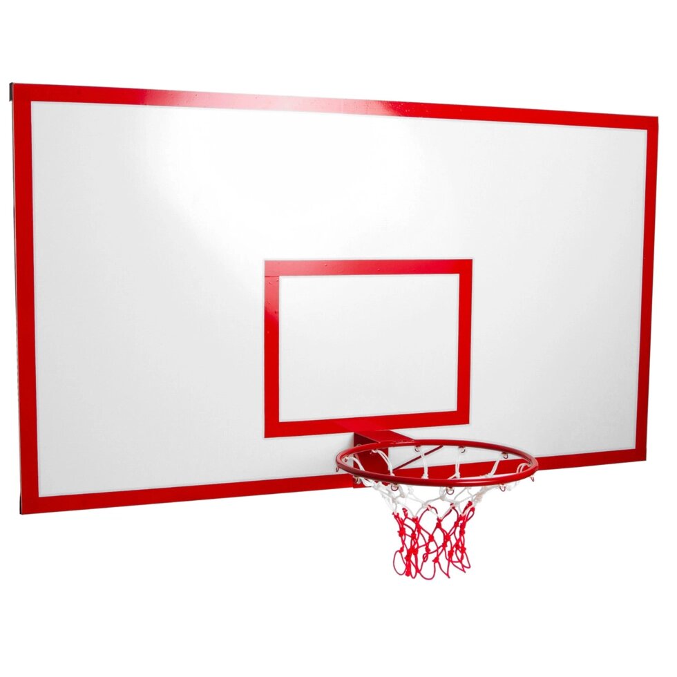 Щит баскетбольний з кільцем і сіткою посилений UR LA-6275 (щит-метал,р-р 180х105см, кільце d-45см) від компанії Спортивний інтернет - магазин "One Sport" - фото 1