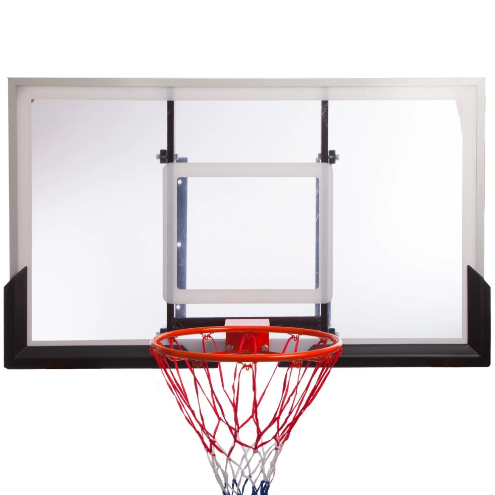 Щит баскетбольний з кільцем і сіткою S027B (щит-PC,р-р 136х80см, кільце (16мм) d-45см, сітка NY) упакований в від компанії Спортивний інтернет - магазин "One Sport" - фото 1