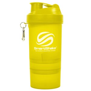 Шейкер 3-х камерний для спортивного харчування SMART SHAKER ORIGINAL FI-5053 (400+100+100мл, кольори в