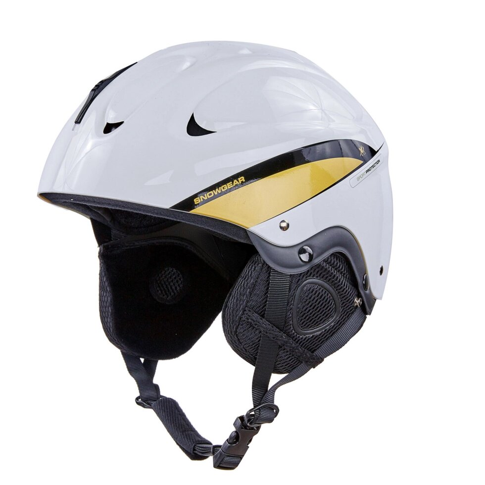 Шлем горнолыжный MOON Zelart MS-86W-L L белый-золотой ##от компании## Спортивный интернет - магазин "One Sport" - ##фото## 1