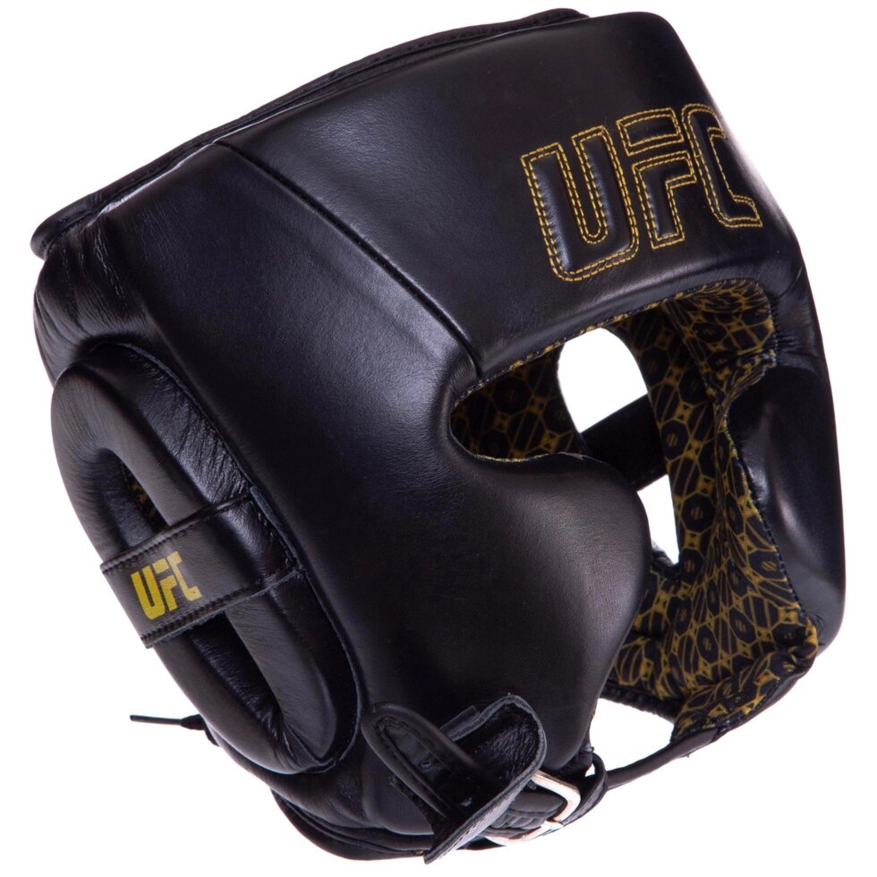 Шолом боксерський в мексиканському стилі шкіряний UFC PRO Prem Lace Up UHK-75057 2XL чорний від компанії Спортивний інтернет - магазин "One Sport" - фото 1