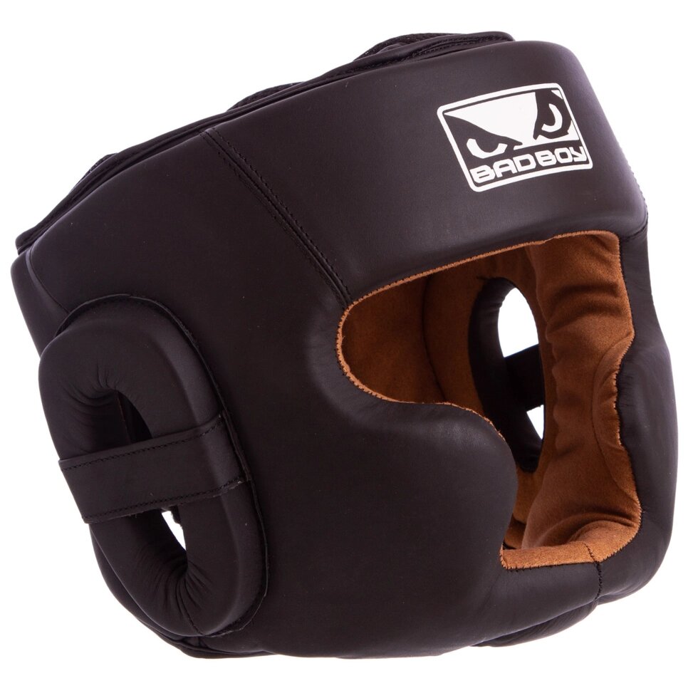 Шолом боксерський з повним захистом шкіряний BDB VL-6622 M-XL чорний від компанії Спортивний інтернет - магазин "One Sport" - фото 1