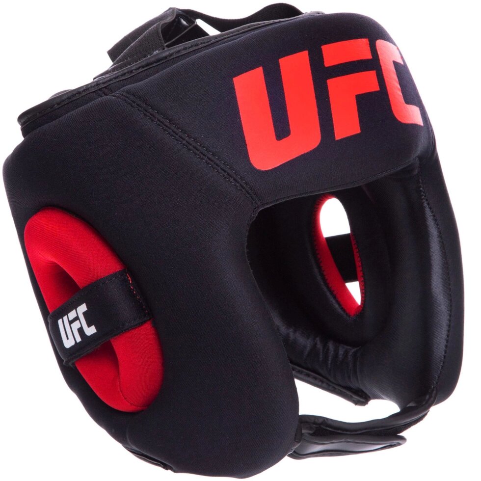 Шолом боксерський з повним захистом шкіряний UFC PRO UHK-75061 L-XL чорний від компанії Спортивний інтернет - магазин "One Sport" - фото 1