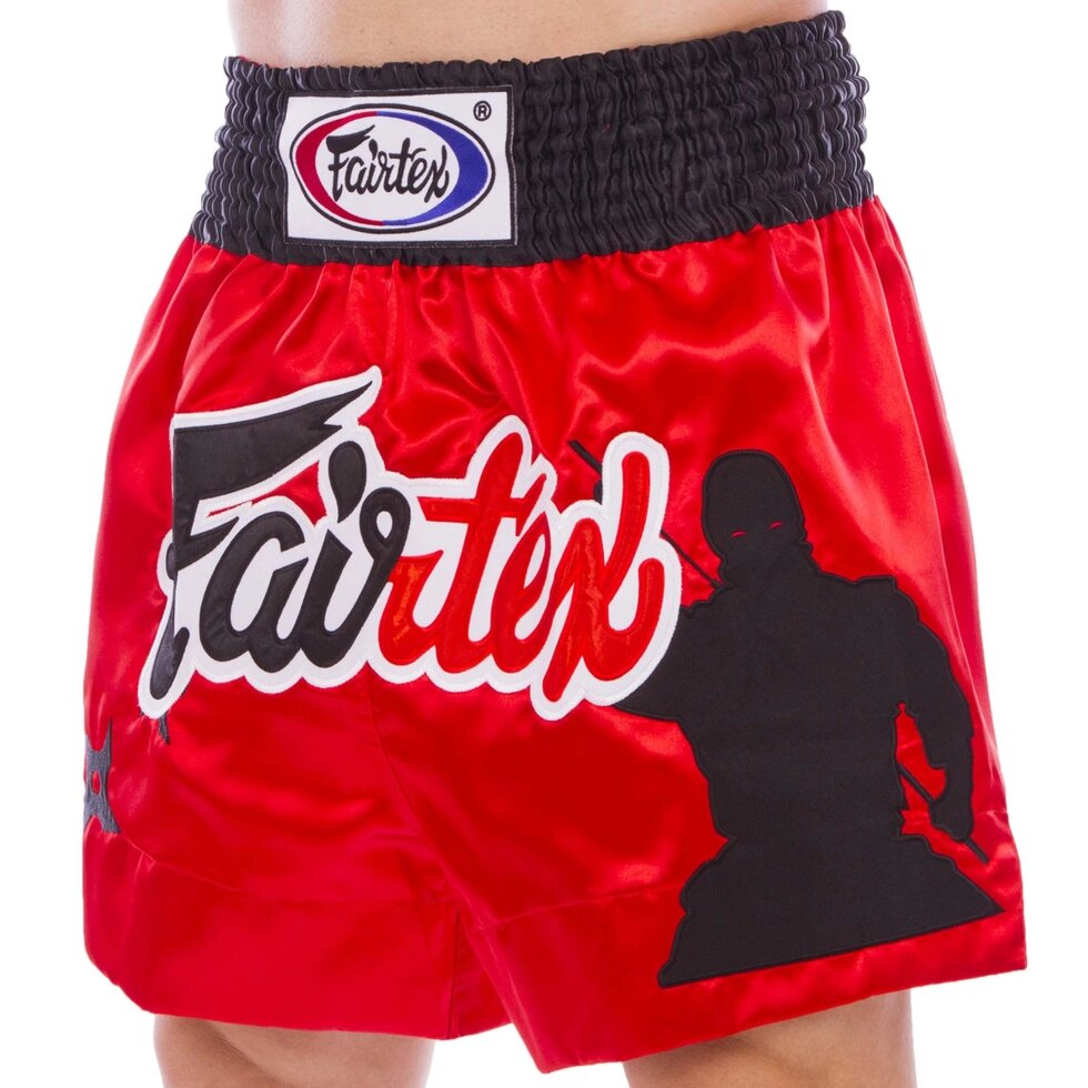 Шорти для тайського боксу та кікбоксингу FAIRTEX BS0638 S-2XL червоний від компанії Спортивний інтернет - магазин "One Sport" - фото 1