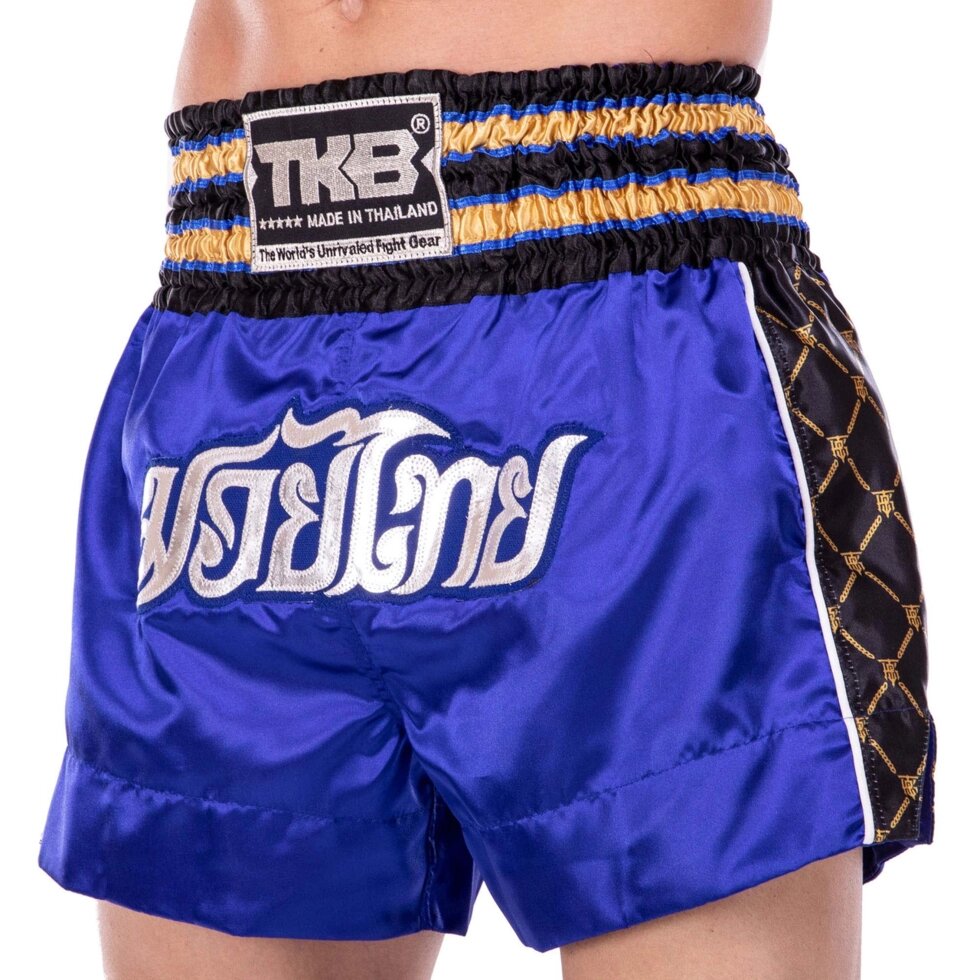 Шорти для тайського боксу та кікбоксингу TOP KING TKTBS-219 XS-XXL чорний-синій від компанії Спортивний інтернет - магазин "One Sport" - фото 1