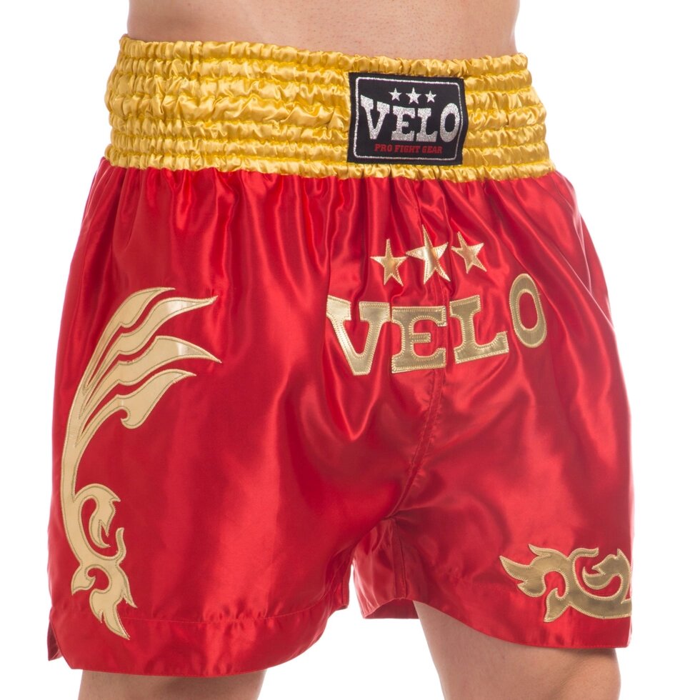 Шорти для тайського боксу та кікбоксингу VELO ULI-9200 S-XL кольори в асортименті від компанії Спортивний інтернет - магазин "One Sport" - фото 1