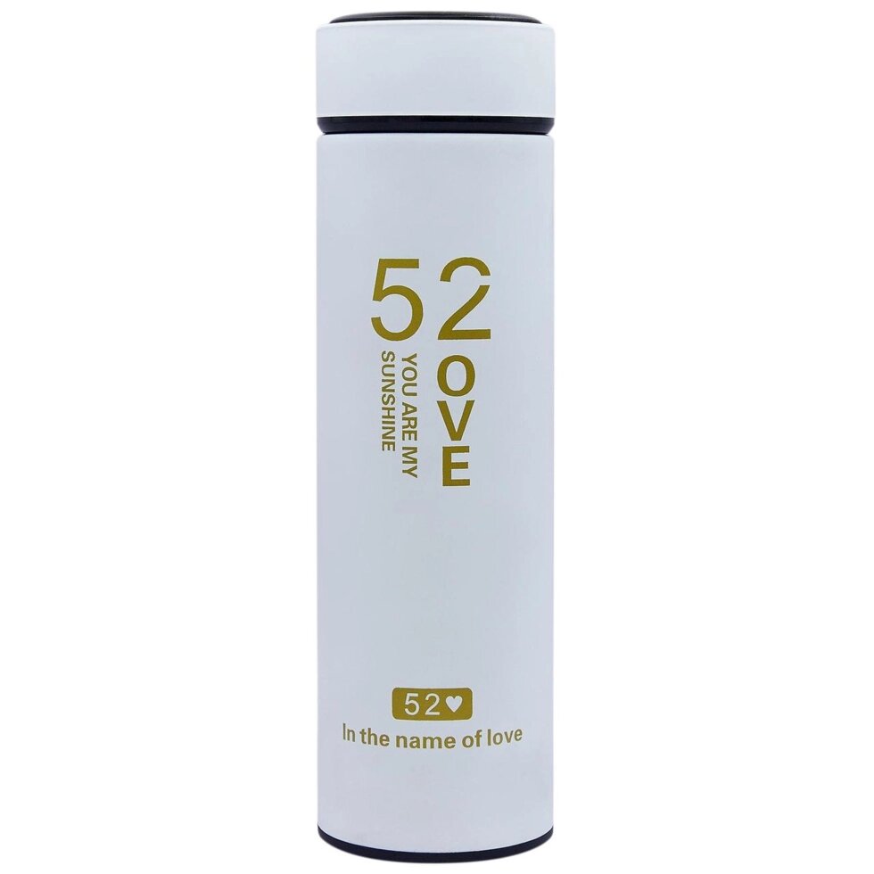 Сталевий Термос 450ml 13,14 My life, my love, 52 Love D-014-W (сталь, колір білий) від компанії Спортивний інтернет - магазин "One Sport" - фото 1