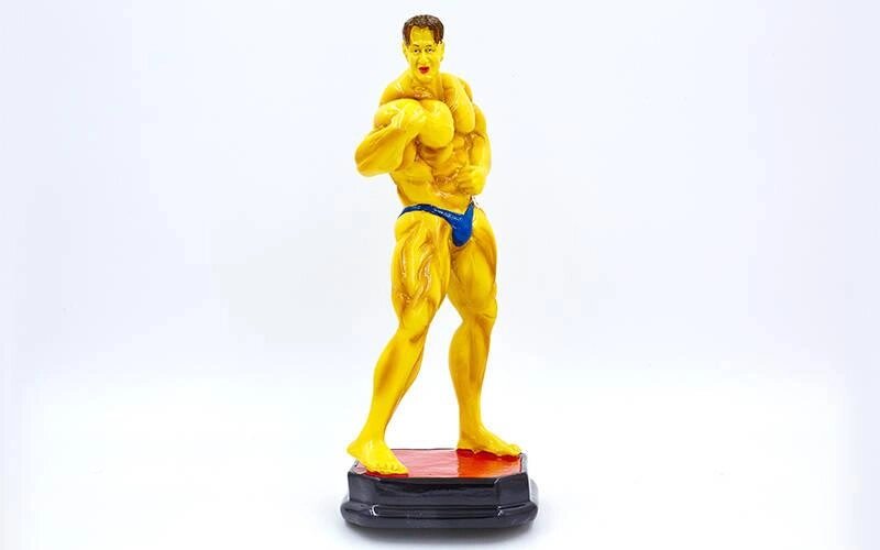 Статуетка (фігурка) нагородна спортивна Бодібілдинг Бодібілдер C-2244-A8 (р-р 26х9,5х9,5 см) від компанії Спортивний інтернет - магазин "One Sport" - фото 1