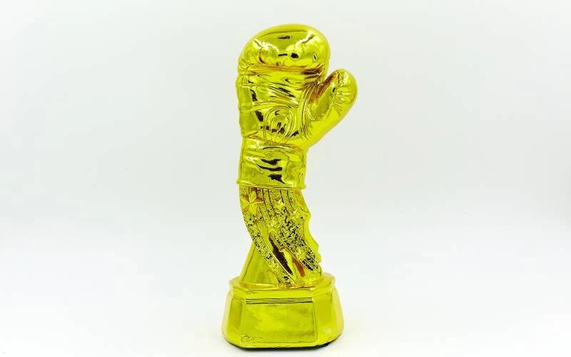 Статуетка (фігурка) нагородна спортивна Бокс Боксерська рукавичка золота C-1757-AA2 (р-р 22х9х8 см) від компанії Спортивний інтернет - магазин "One Sport" - фото 1