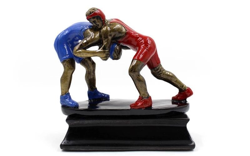 Статуетка (фігурка) нагородна спортивна Боротьба Борці C-3203-A11 (р-р 16х16х8 см) від компанії Спортивний інтернет - магазин "One Sport" - фото 1