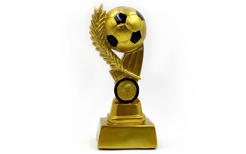 Статуетка (фігурка) нагородна спортивна Футбол Футбольний м'яч золотий C-2290-AA5 (р-р 19х8х6,5 см) від компанії Спортивний інтернет - магазин "One Sport" - фото 1