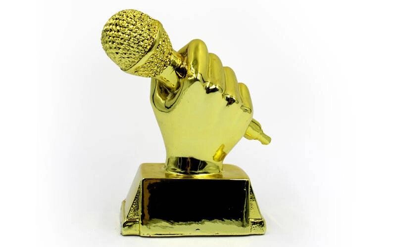 Статуетка (фігурка) нагородна спортивна Мікрофон C-4266-B2 (р-р 14х13х4 см) від компанії Спортивний інтернет - магазин "One Sport" - фото 1