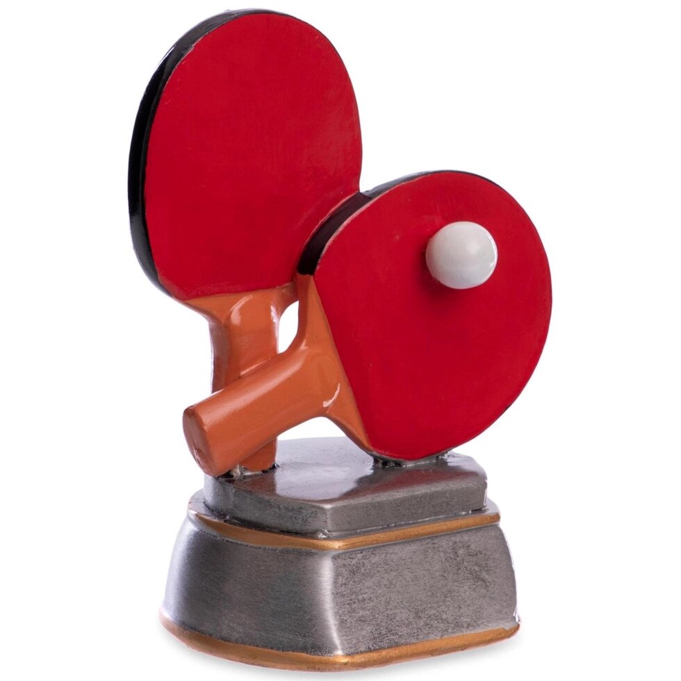 Статуетка (фігурка) нагородна спортивна Пінг-понг Ракетки для пінг-понгу C-2478-C8 (р-р 14х10х7см) від компанії Спортивний інтернет - магазин "One Sport" - фото 1
