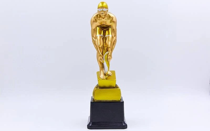 Статуетка (фігурка) нагородна спортивна Плавання Плавець HX4607-B5 (р-р 8х8х25 см) від компанії Спортивний інтернет - магазин "One Sport" - фото 1