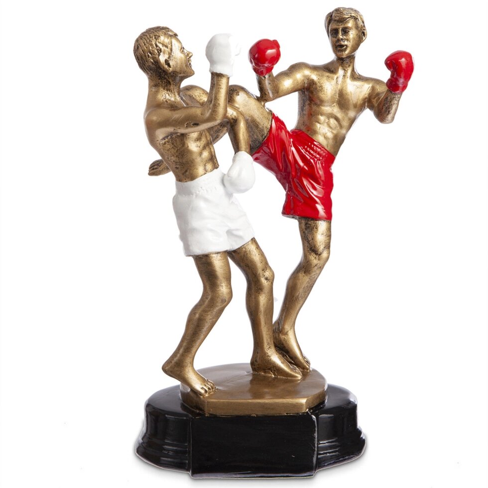 Статуетка (фігурка) нагородна спортивна Тайський бокс Тайбоксери HX3131-A8 (р-р 12х8х22см) від компанії Спортивний інтернет - магазин "One Sport" - фото 1