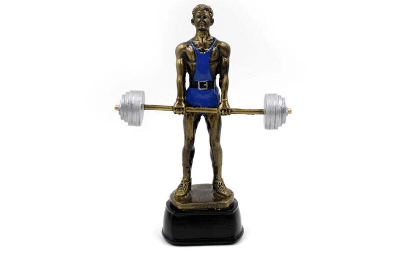 Статуетка (фігурка) нагородна спортивна Важка атлетика Штангіст C-2457-B8 (р-р 18х14х5,5 см) від компанії Спортивний інтернет - магазин "One Sport" - фото 1