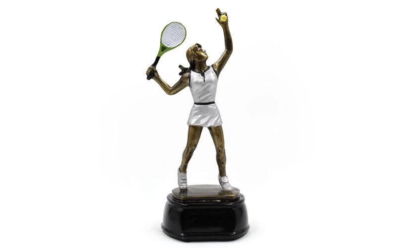 Статуетка (фігурка) нагородна спортивна Великий теніс жіночий C-2688-B11 (р-р 23х10х9 см) від компанії Спортивний інтернет - магазин "One Sport" - фото 1