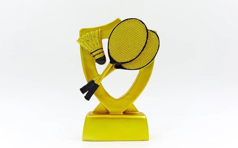 Статуетка (фігурка) нагородна спортивний Бадмінтон C-1289-B5 (р-р 16х11х3,5см) від компанії Спортивний інтернет - магазин "One Sport" - фото 1
