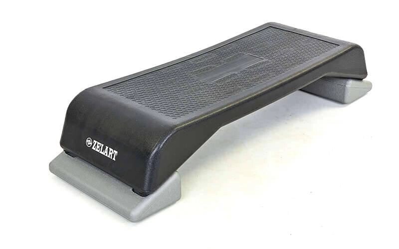 Степ-платформа Zelart FI-6293 (пластик, покриття TPR, р-н 89,5Lx35Wx15Hсм, чорний) від компанії Спортивний інтернет - магазин "One Sport" - фото 1