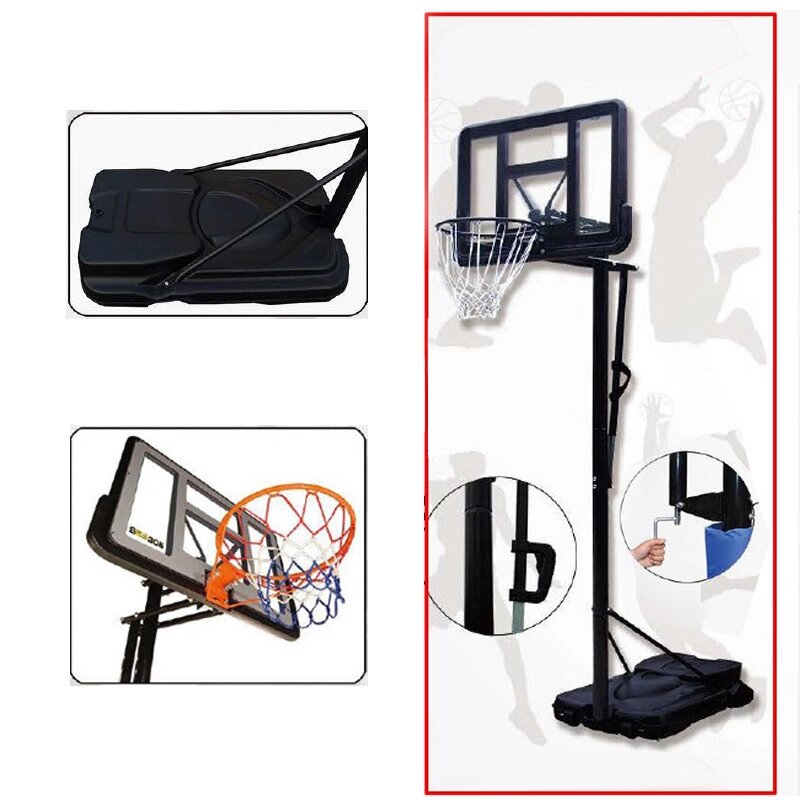 Стійка баскетбольна зі щитом (мобільна) ADULT S020 (щит-PC р-р 110х75см, кільце-сталь (16мм) d-45см, від компанії Спортивний інтернет - магазин "One Sport" - фото 1